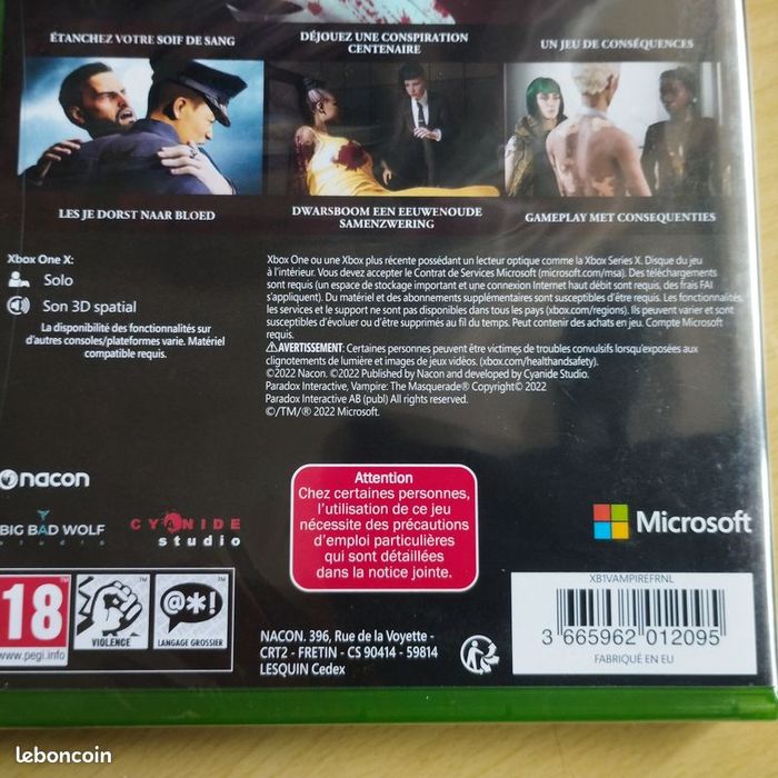 Jeu Xbox One Vampire Neuf - photo numéro 4