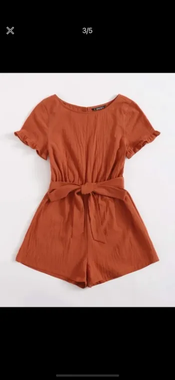 Combi short rouille Terracotta orange