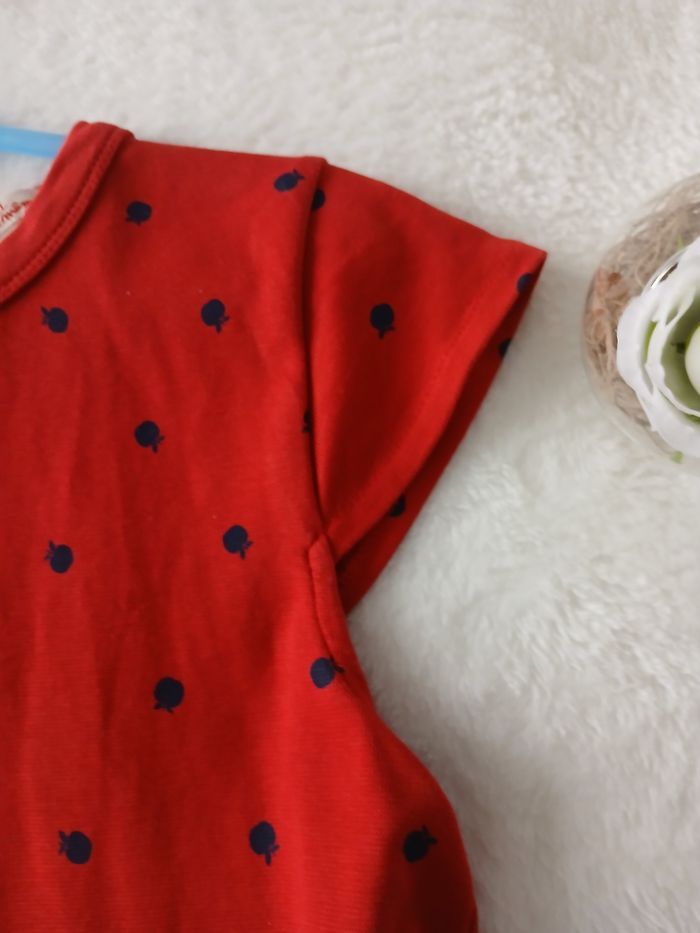 Robe rouge et pommes marine 10 ans Du pareil au même - photo numéro 3