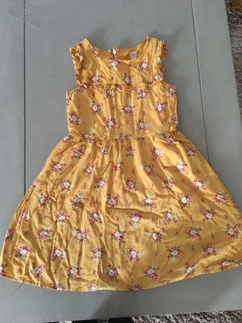 Robe GAP jaune à fleurs fille 8 ans