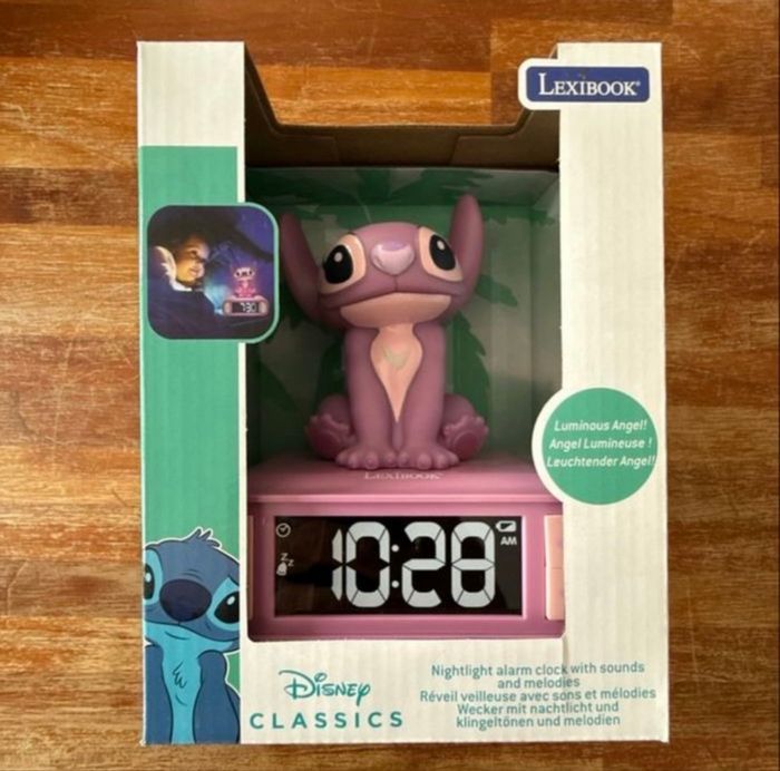 Réveil veilleuse disney classic angel avec sons et mélodies