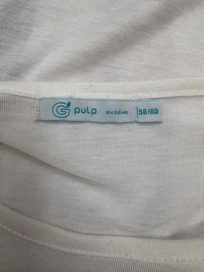 Tee-shirt Gémo | Blanc avec motifs | Taille 58 - photo numéro 3