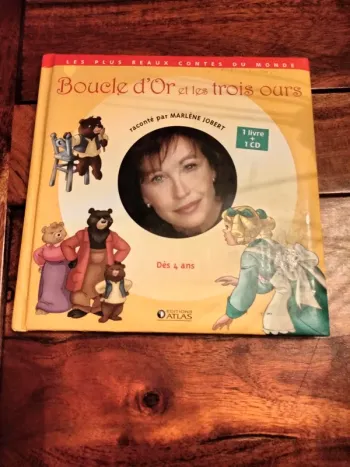 Livre avec CD boucle d'or et les trois ours raconté par Marlène Jobert dès 4 ans