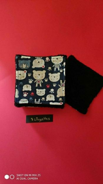 7 lingettes lavables, neuf....