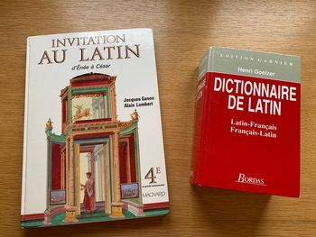 Lot livre + dictionnaire de latin