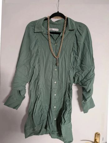 Robe chemise manches chauve souris