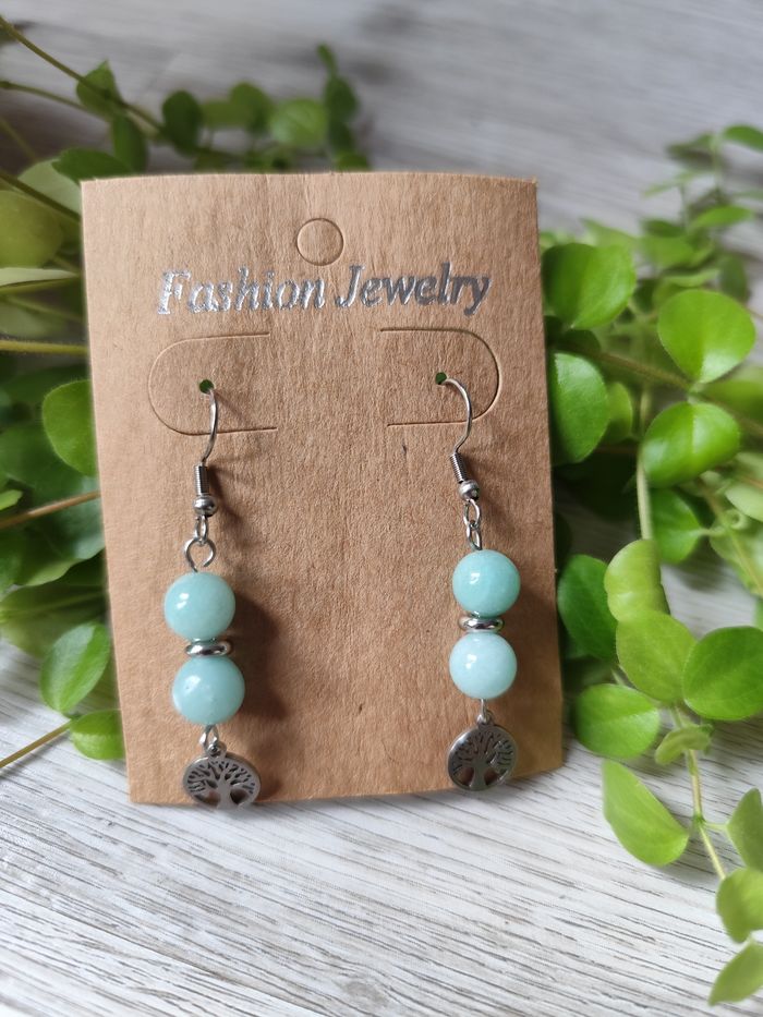 Boucles d'oreilles en amazonite