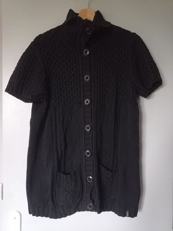 Gilet noir manches courtes "Cecil" T. XL