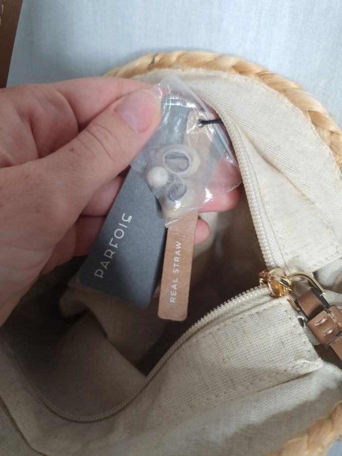 Sac à main en osier et coquillages - photo numéro 6