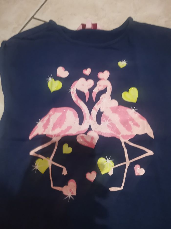 T-shirt fille 7 ans Ovs Flamant rose - photo numéro 2