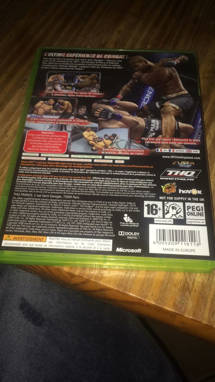 Jeu Xbox 360 ufc 2009 unfisputed - photo numéro 2