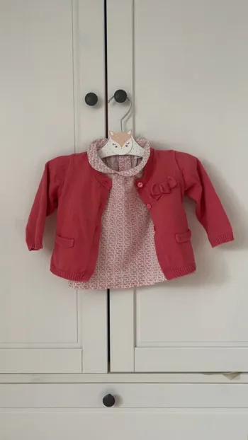 Ensemble Gilet Cyrillus et Blouse Boutchou 3 mois