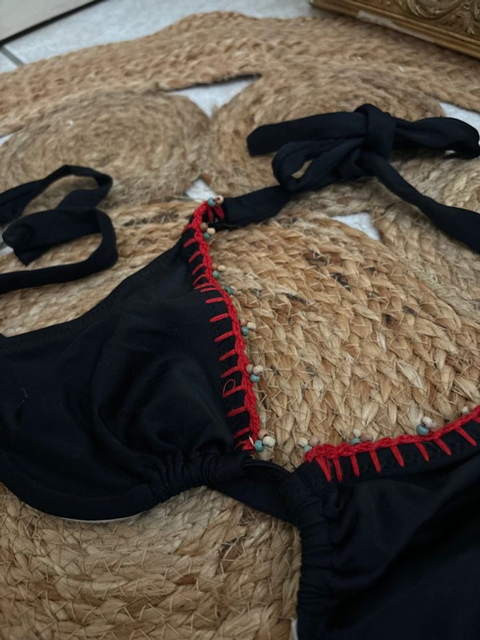 Haut de maillot brodé à perles - photo numéro 3