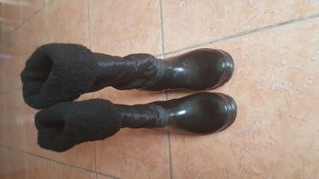 Bottes de pluie fourrées femme 37 noire