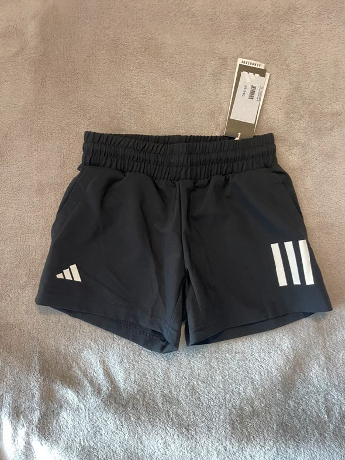 Adidas - Short club 3s boy, noir, Taille 7-8 ans