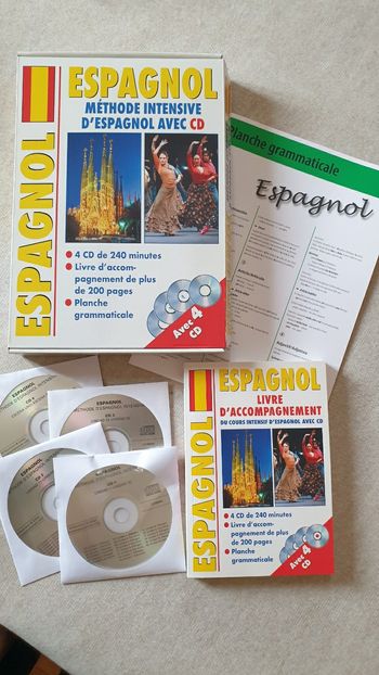 Pack complet livre et CD-ROM cours espagnol méthode intensive
