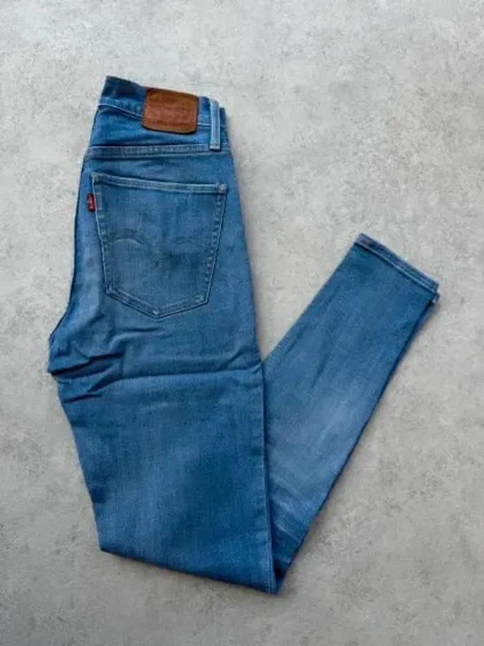 Jeans Levi's Mile High Super Skinny W27 FR36 coupe skinny bleu Femme Women pan575b