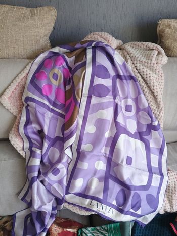 Magnifique grande étole foulard Lanvin