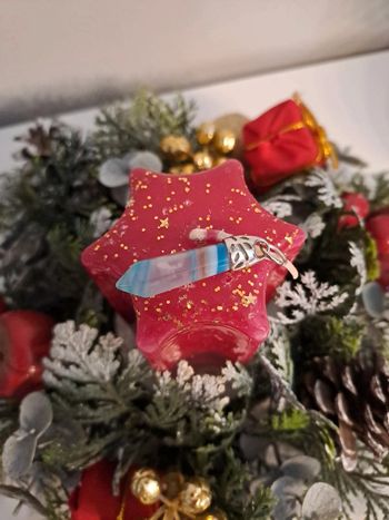 Très joli pendentif agate bleue