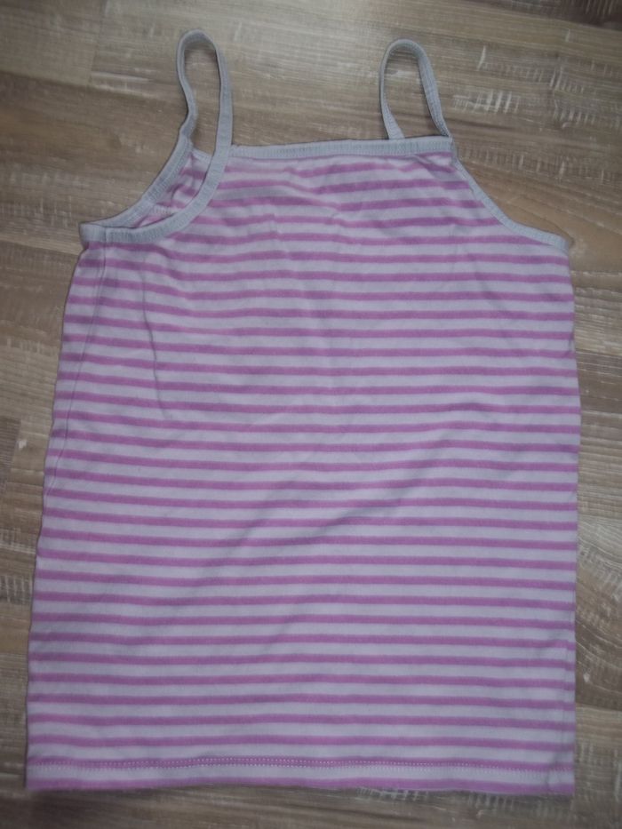 Ensemble culotte-caraco mauve rayé Vertbaudet 8 ans - photo numéro 3