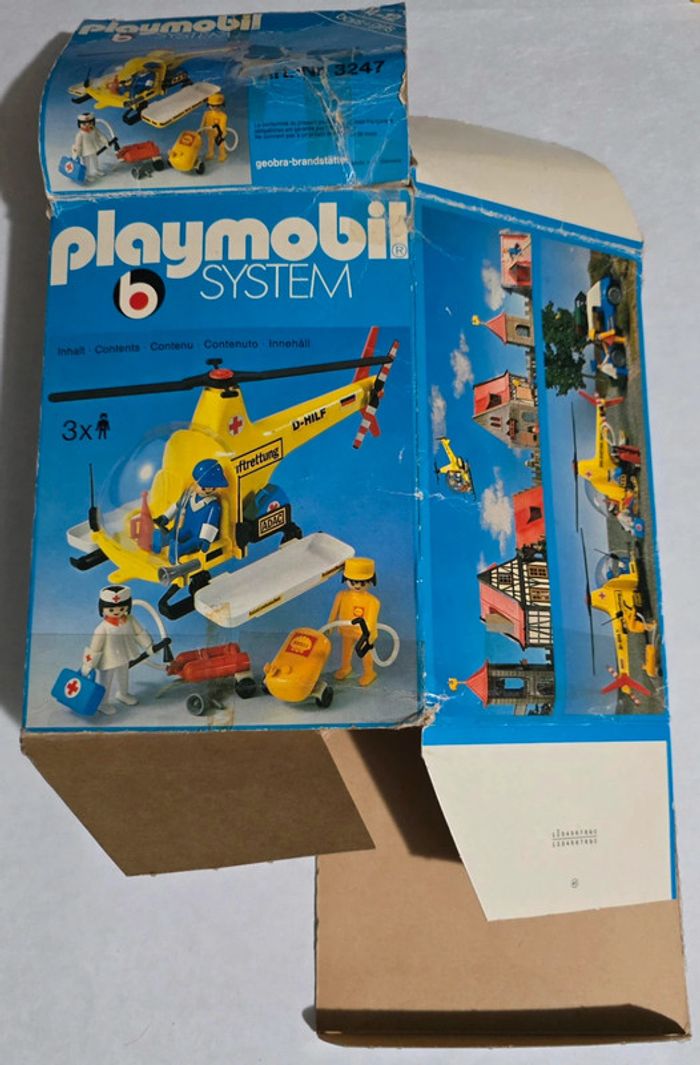 Playmobil system vintage set 3247 hélicoptère en boite - photo numéro 3