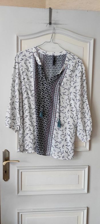💐Blouse manches 3/4 - Jean Pascale - taille 44 - Très bon état💐