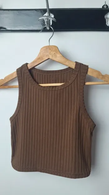 Crop top marron XS
