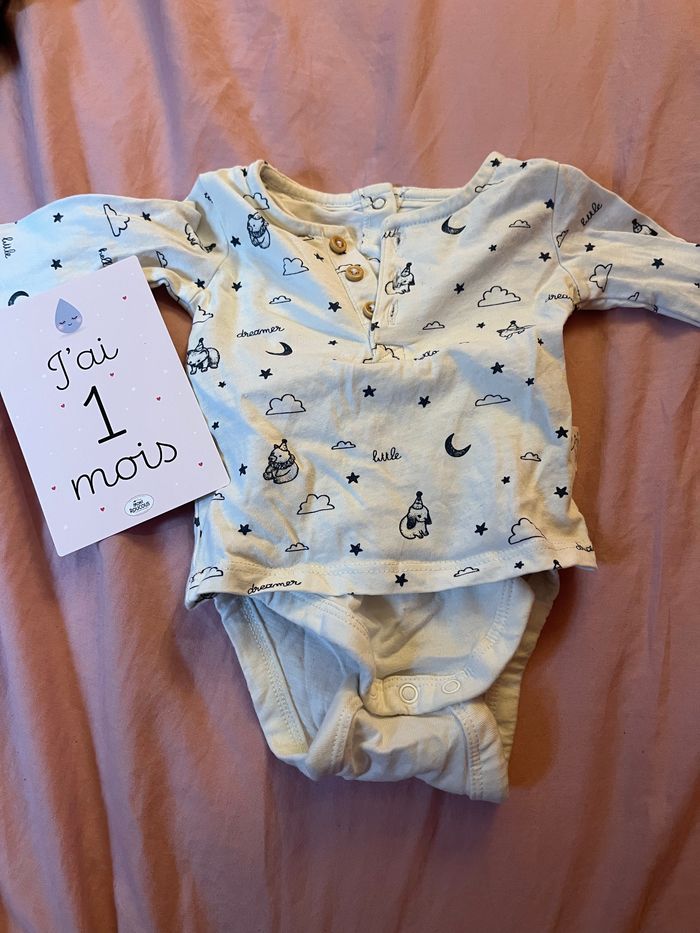 Lot t-shirt manche longue 1 mois - photo numéro 8