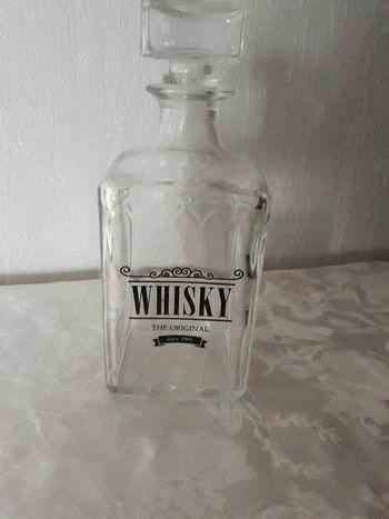 Faby27800 Carafe whisky en verre de forme carré avec son bouchon