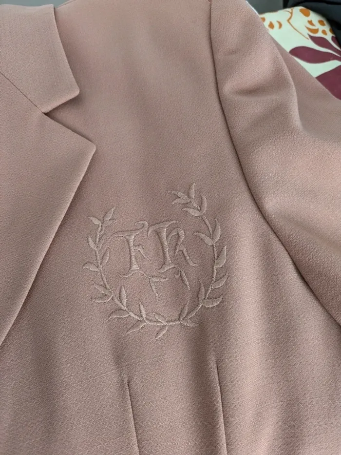 Veste vintage brodée en laine woolmark - Fabrice Karel - taille 40 - photo numéro 4