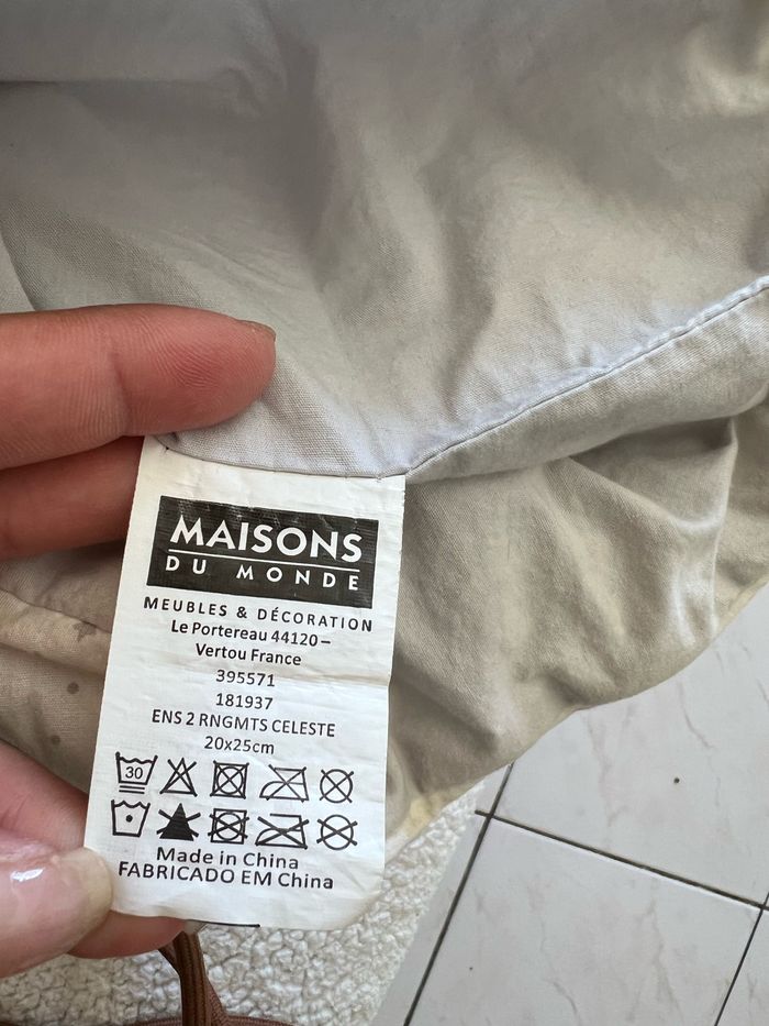 🧺 Panier de rangement tissu – Maisons du Monde – 25x 25 cm - photo numéro 4