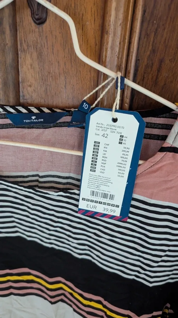 Tee shirt manches longues blouse Tom Tailor taille 42 neuf - photo numéro 2