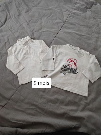 Sous pull + tee shirt manche longue 9mois