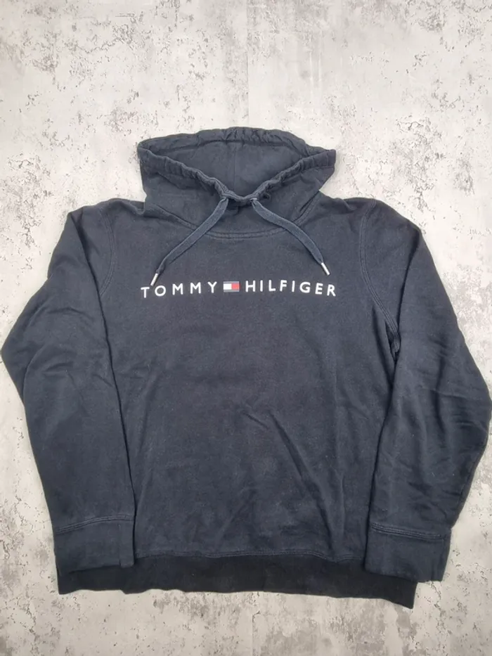 Sweat col montant Tommy Hilfiger noir – Taille XL Femmes (mesures en photos) - photo numéro 3