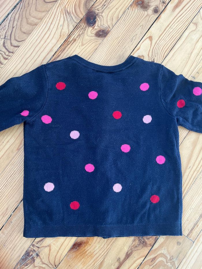 Gilet marine à pois Jacadi 6 ans - photo numéro 3