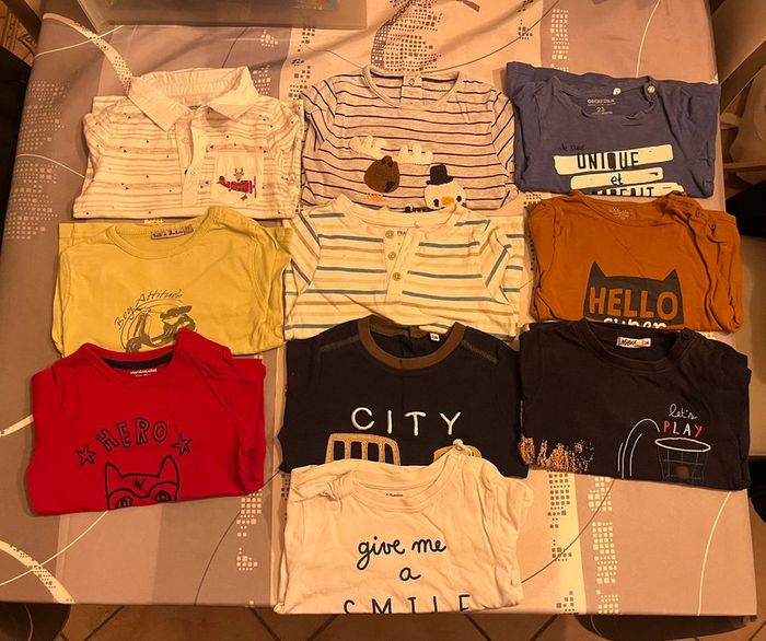 Lot 10 tee shirts ML 24M