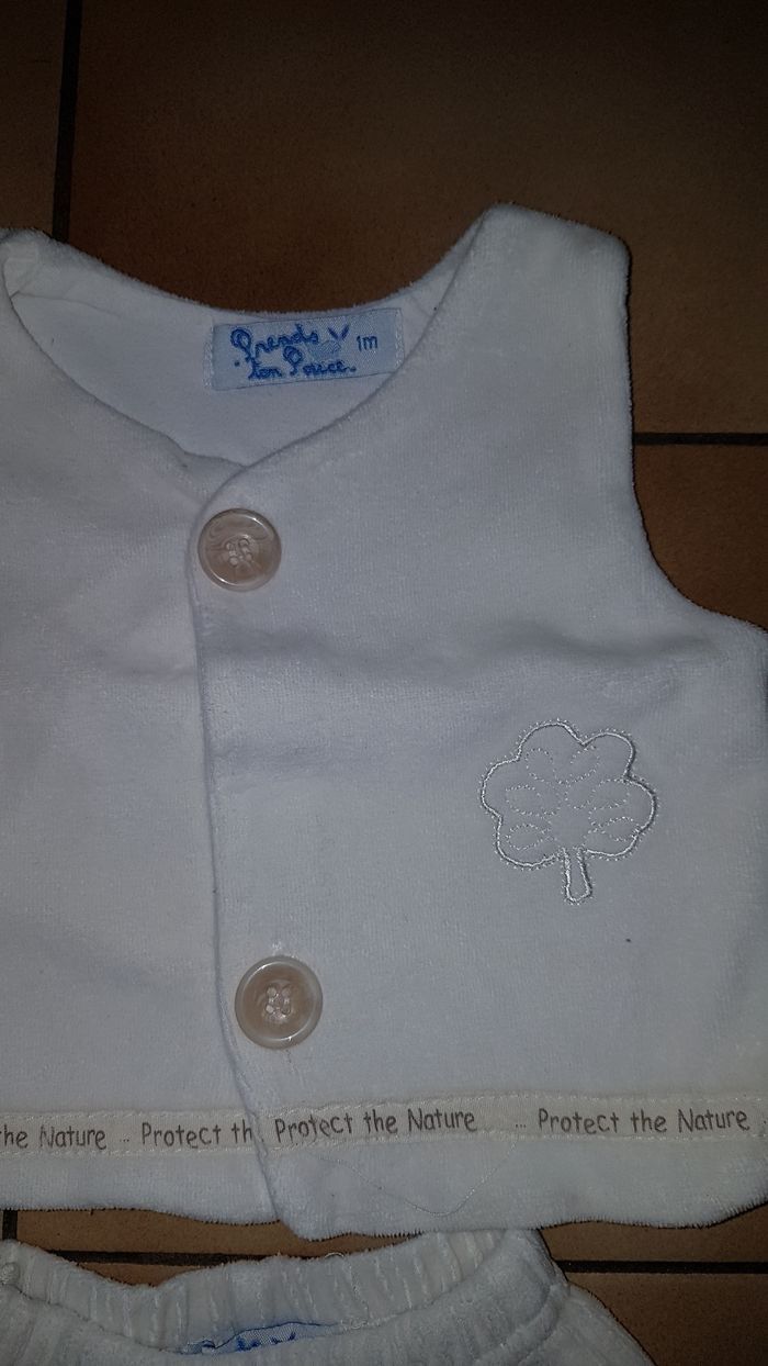 Ensemble en velour blanc - photo numéro 2