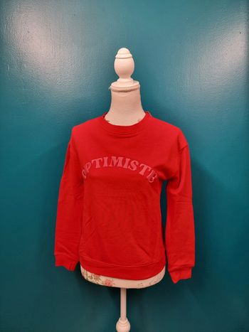 Grain de Malice sweat rouge Optimiste * taille XS *