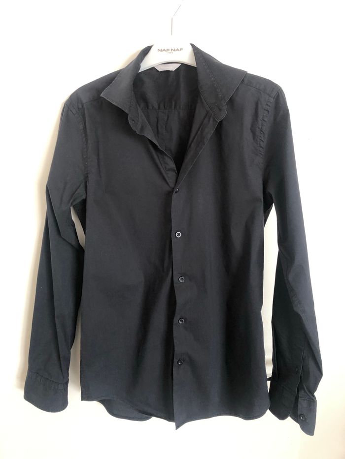 Chemise noire manche longue