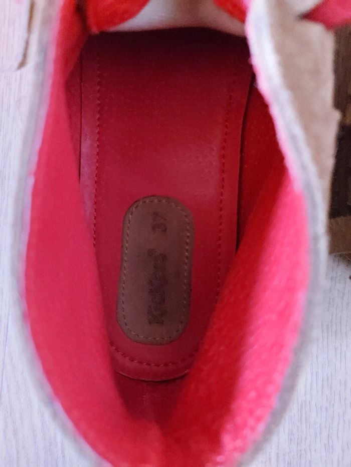 Kickers avec frange marron et rouge - photo numéro 5