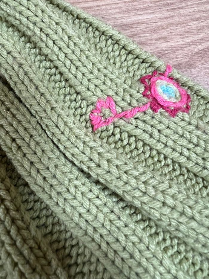 Pull vert à fleurs Kiss Melody 18 mois BE - photo numéro 3