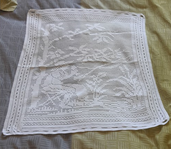 Rideau au crochet, fait main