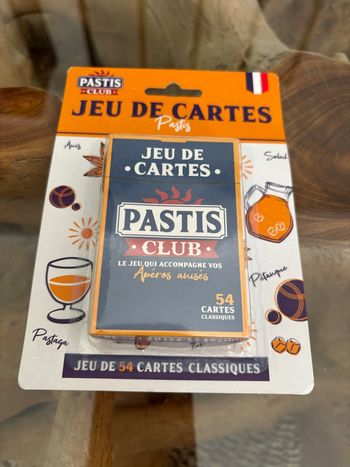 Jeu de cartes classiques pastis club