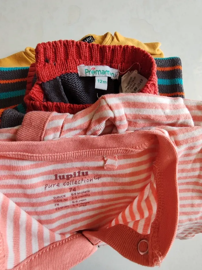 Lot ensemble sans pieds pyjama 12 mois - photo numéro 2
