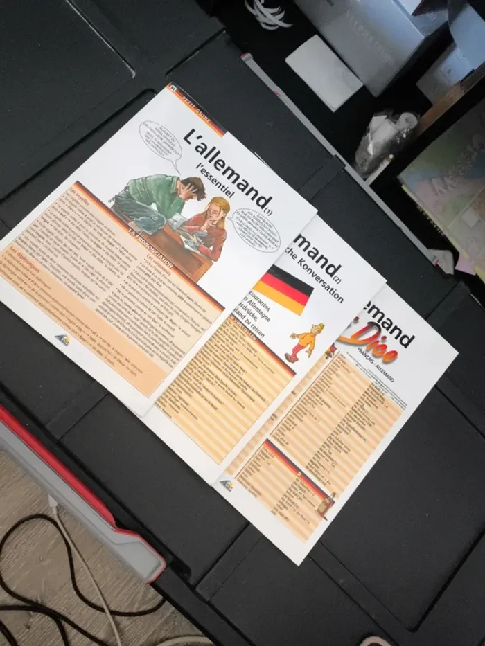 Lot de 3 petits guides l'allemand