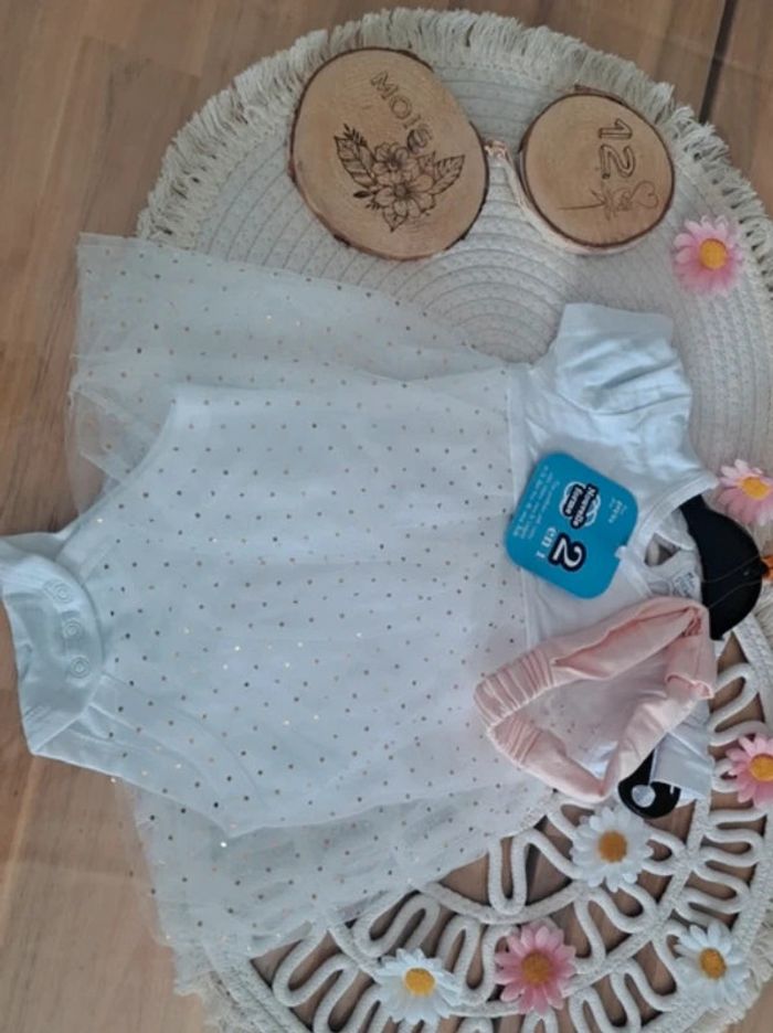 Robe 12 mois les petits cailloux avec body - photo numéro 4