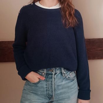 Pull coton The Kooples bleu marine