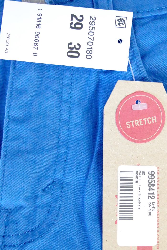 LEVI'S 502 - W29 L30 - Regular Taper Stretch Bleu Sodalite - Neuf avec étiquettes - photo numéro 8
