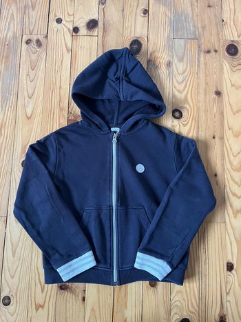 Gilet sweat marine Petit Bateau 8 ans