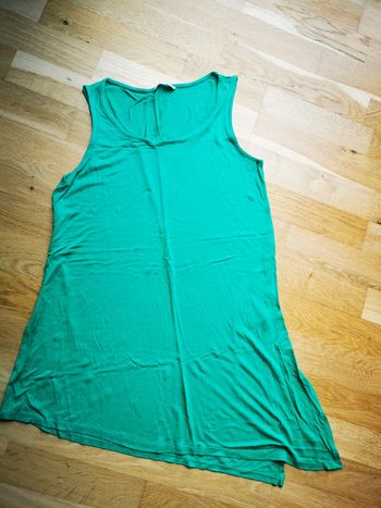 Débardeur turquoise asymétrique